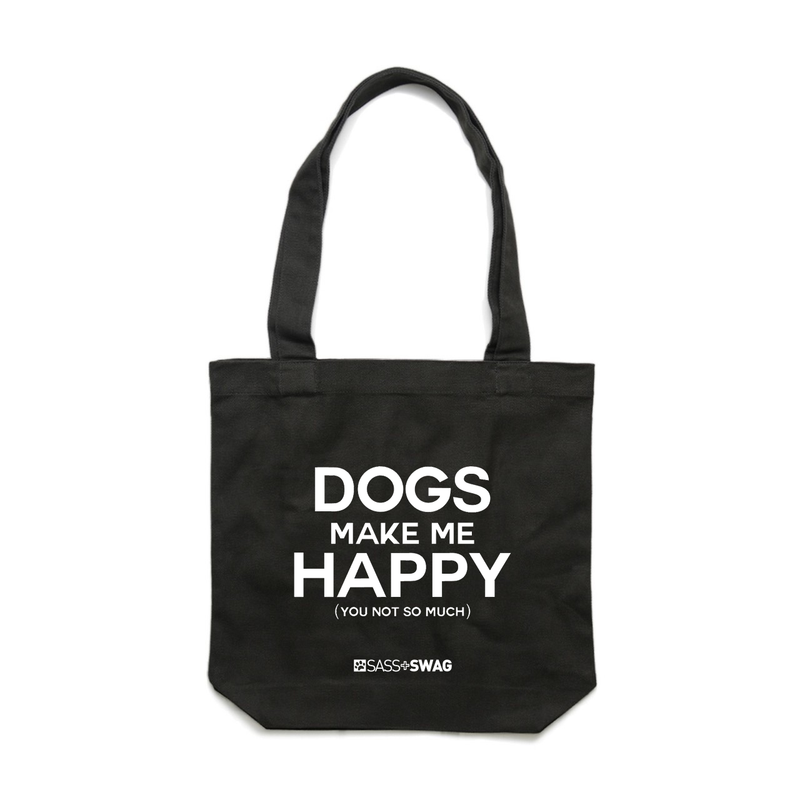 Dogs Make Me Happy | Deluxe Tote Bag