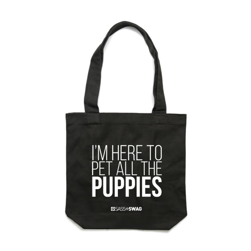 I'm Here To Pet All The Puppies | Deluxe Tote Bag