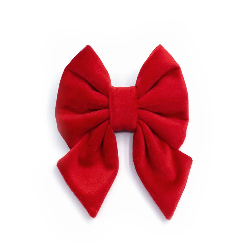Ruby Red | Luxe Velvet Sailor Bow